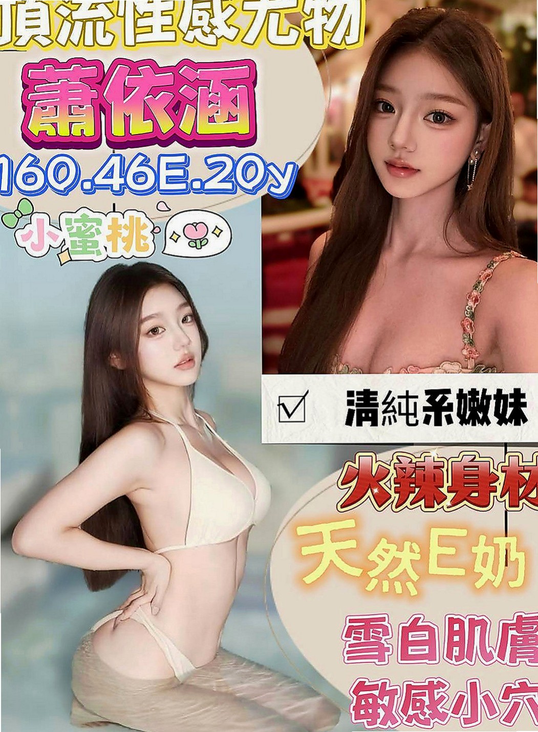 泰山美女外送：晴奈 |楊老師|168cm|48kg|C罩杯|21歲|服務有玩配合很大 兩個人都有一雙美腿   有興趣想找女朋友或者老婆的可以來找我
